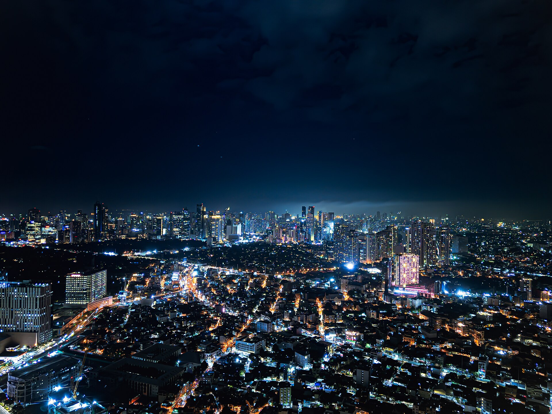 Metro Manila skyline at night